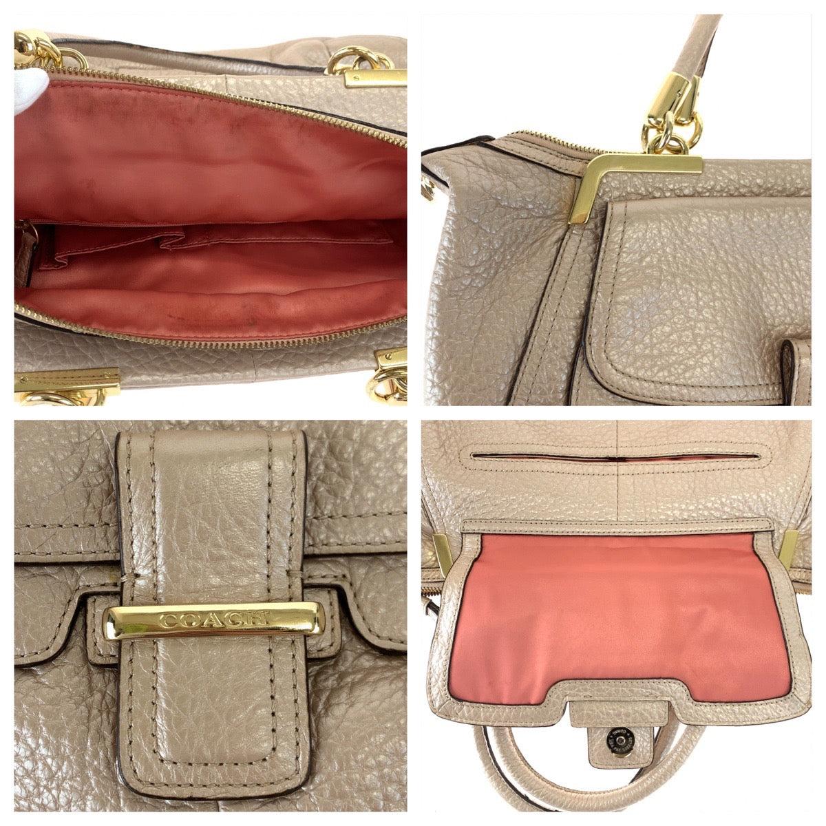 12550
COACH コーチ マディソン ピンク ゴールド金具 レザー 22330 ハンドバッグ トートバッグ  レディース