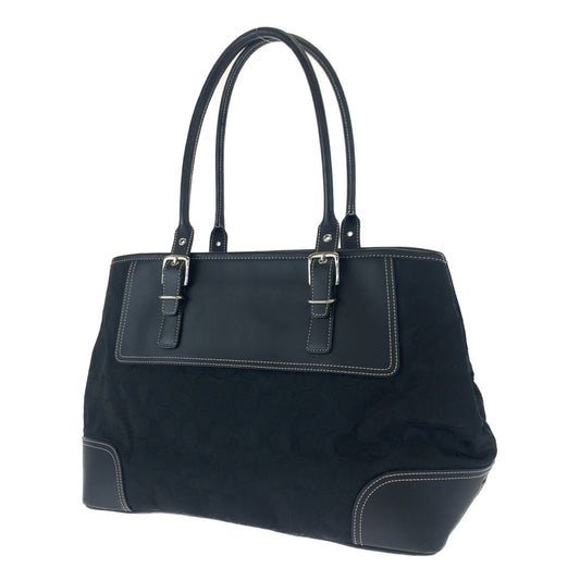 COACH コーチ シグネチャー ブラック 黒 キャンバス / レザー 6367 ショルダーバッグ ハンドバッグ  レディース