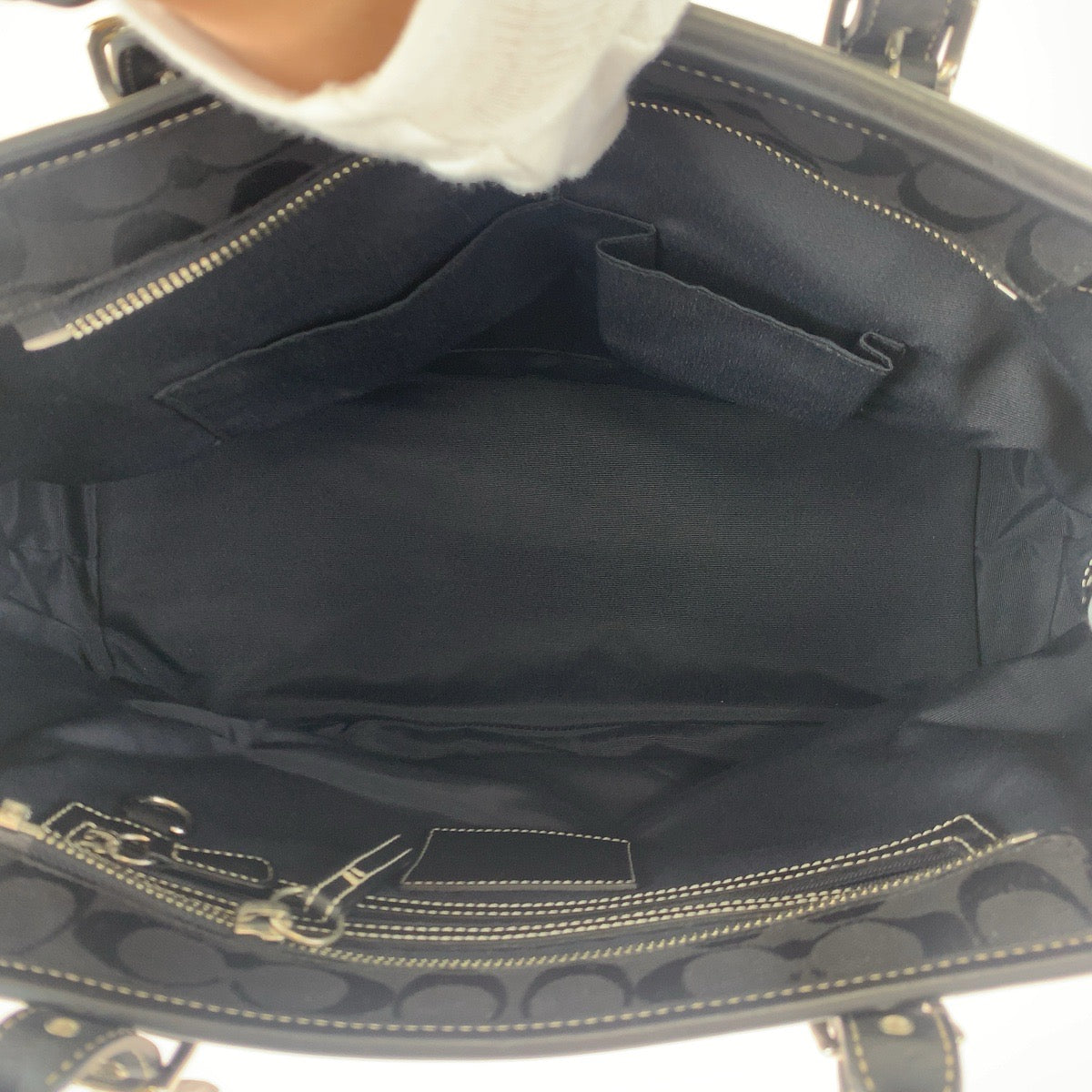 COACH コーチ シグネチャー ブラック 黒 キャンバス / レザー 6367 ショルダーバッグ ハンドバッグ  レディース
