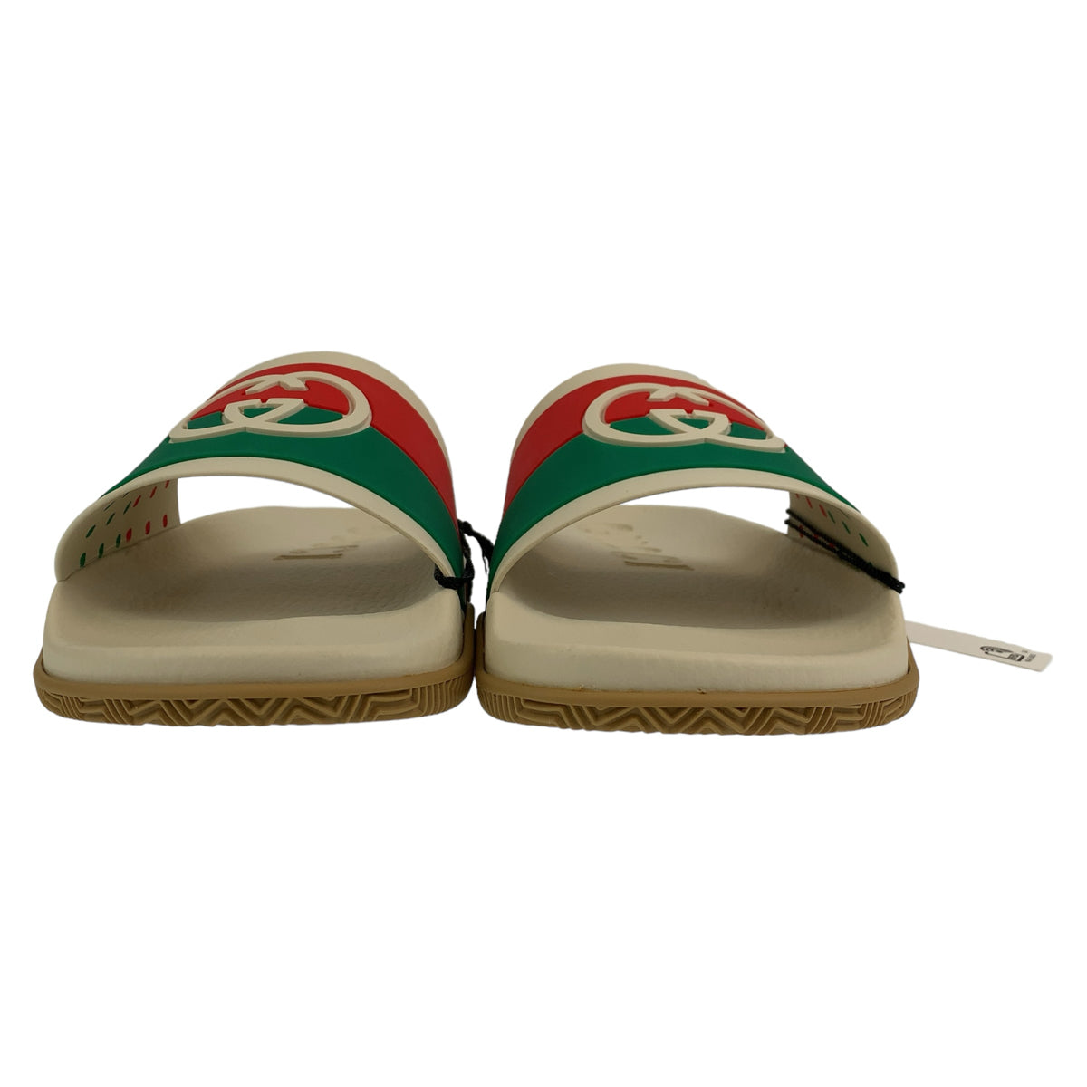 H-00575
GUCCI グッチ インターロッキングG サイズ11 ホワイト 白 マルチカラー ナイロン サンダル スライドサンダル  メンズ