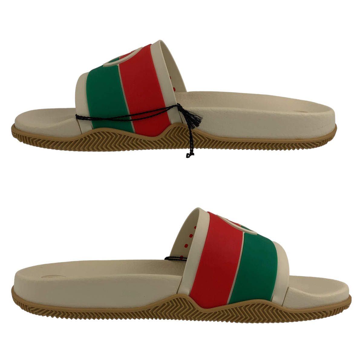 H-00575
GUCCI グッチ インターロッキングG サイズ11 ホワイト 白 マルチカラー ナイロン サンダル スライドサンダル  メンズ