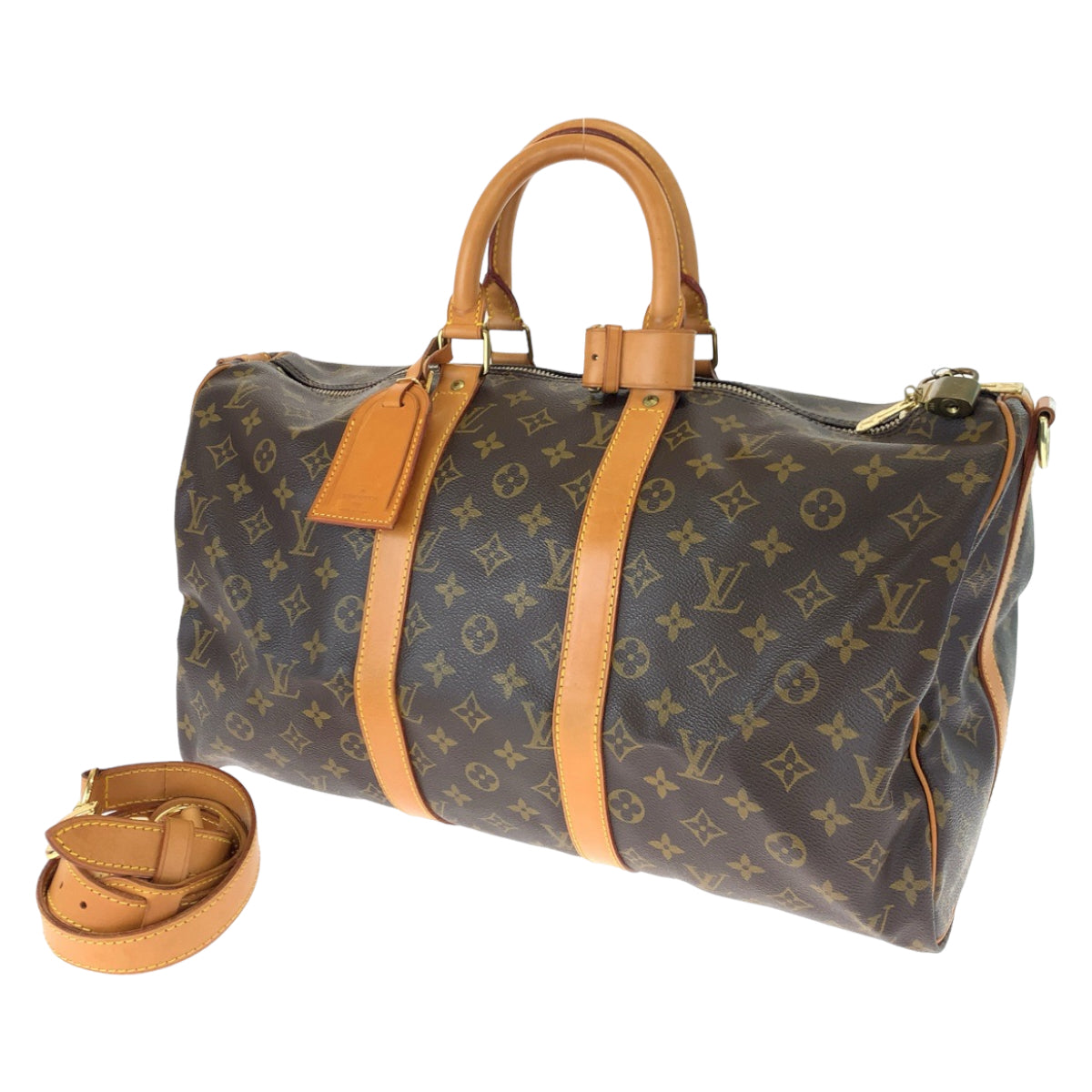 H-00584
LOUIS VUITTON ルイヴィトン モノグラム キーポルバンドリエール45 ブラウン 茶 PVC M41418 ボストンバッグ 旅行バッグ  レディース