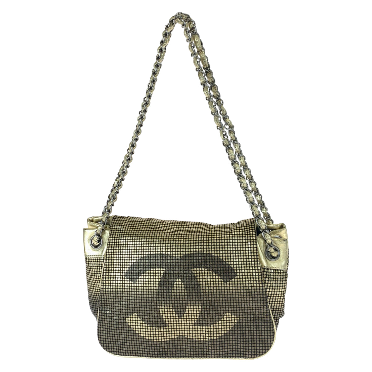 CHANEL シャネル クルーズライン ココマーク ゴールド 金 シルバー金具 キャンバス / レザー チェーンショルダーバッグ 斜め掛け 肩掛け  レディース