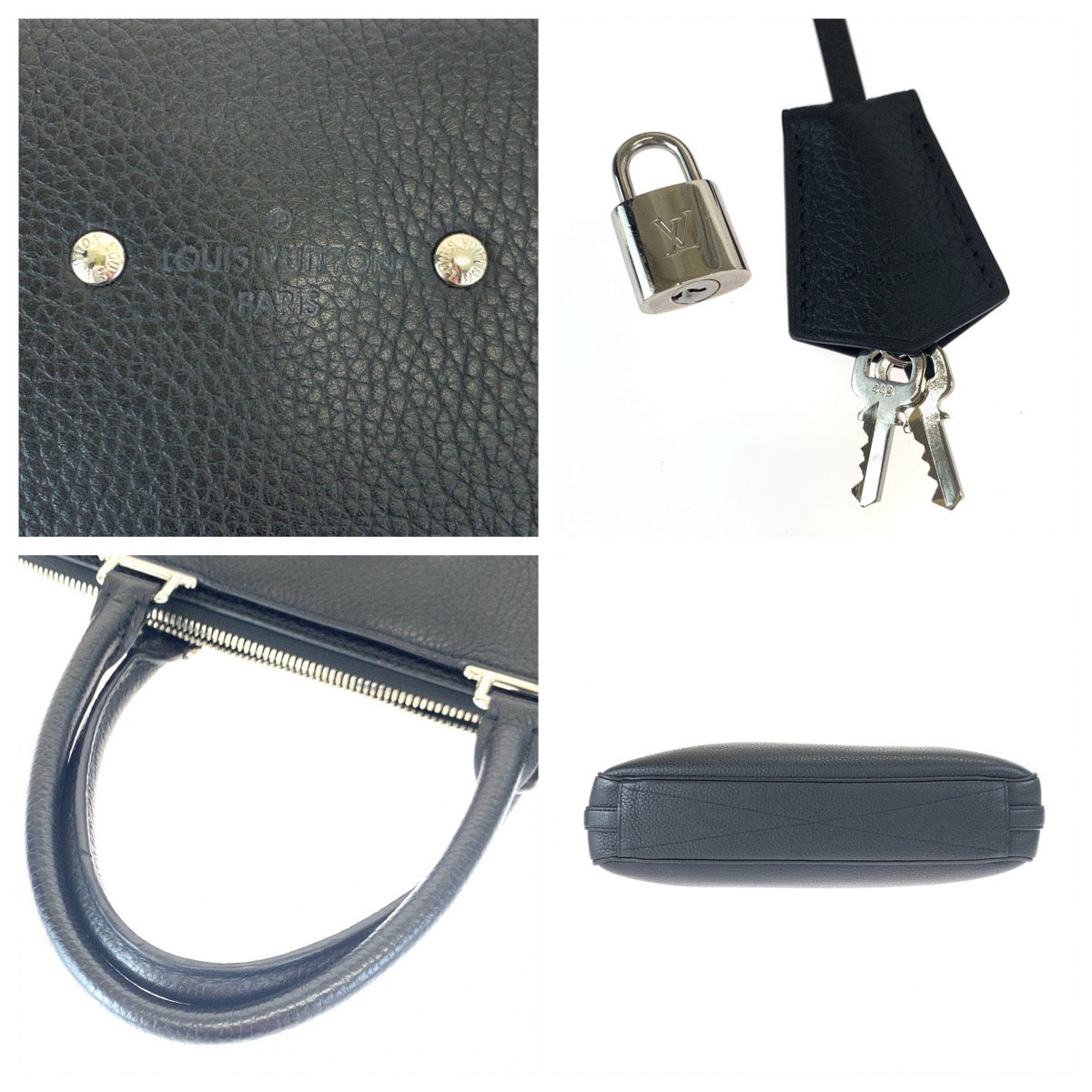 H-00587
LOUIS VUITTON ルイヴィトン アルマンド・ブリーフケースMM ノワール ブラック 黒 シルバー金具 レザー / トリヨンレザー M54381 ブリーフケース ビジネスバッグ  メンズ