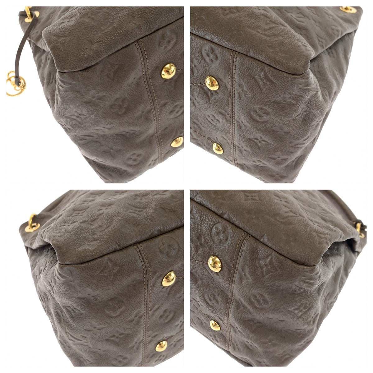 LOUIS VUITTON ルイヴィトン モノグラム アンプラント アーツィーMM オンブル ブラウン 茶 ゴールド金具 レザー M93447 ハンドバッグ トートバッグ  レディース