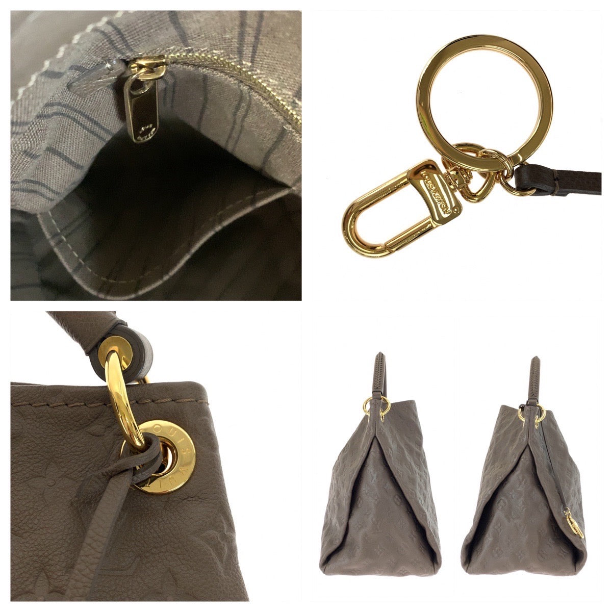 LOUIS VUITTON ルイヴィトン モノグラム アンプラント アーツィーMM オンブル ブラウン 茶 ゴールド金具 レザー M93447 ハンドバッグ トートバッグ  レディース