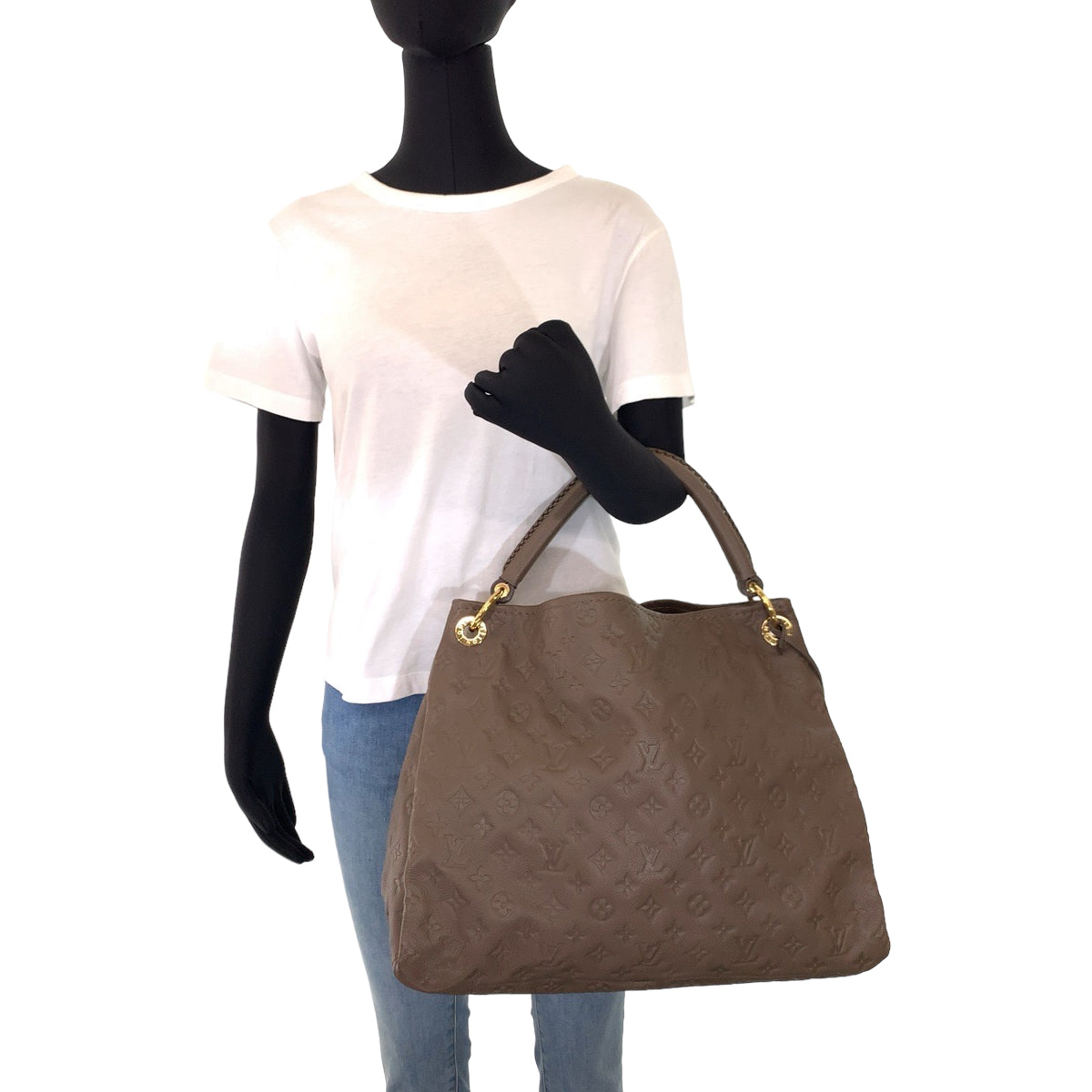 LOUIS VUITTON ルイヴィトン モノグラム アンプラント アーツィーMM オンブル ブラウン 茶 ゴールド金具 レザー M93447 ハンドバッグ トートバッグ  レディース