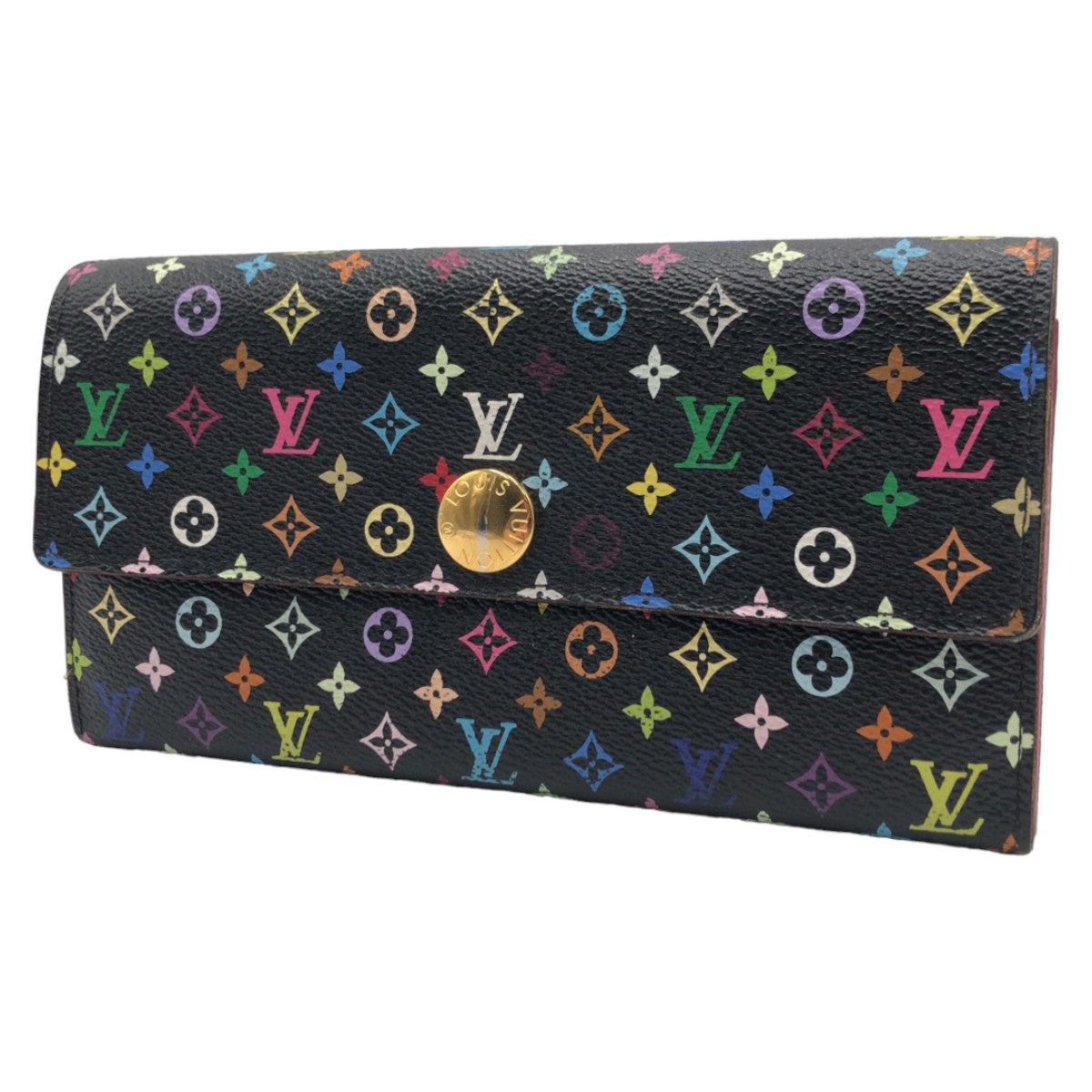 LOUIS VUITTON ルイヴィトン モノグラム  ポルトフォイユ サラ マルチカラー ブラック 黒 ノワール グルナード ゴールド金具 PVC M93747 長財布 ロングウォレット  レディース