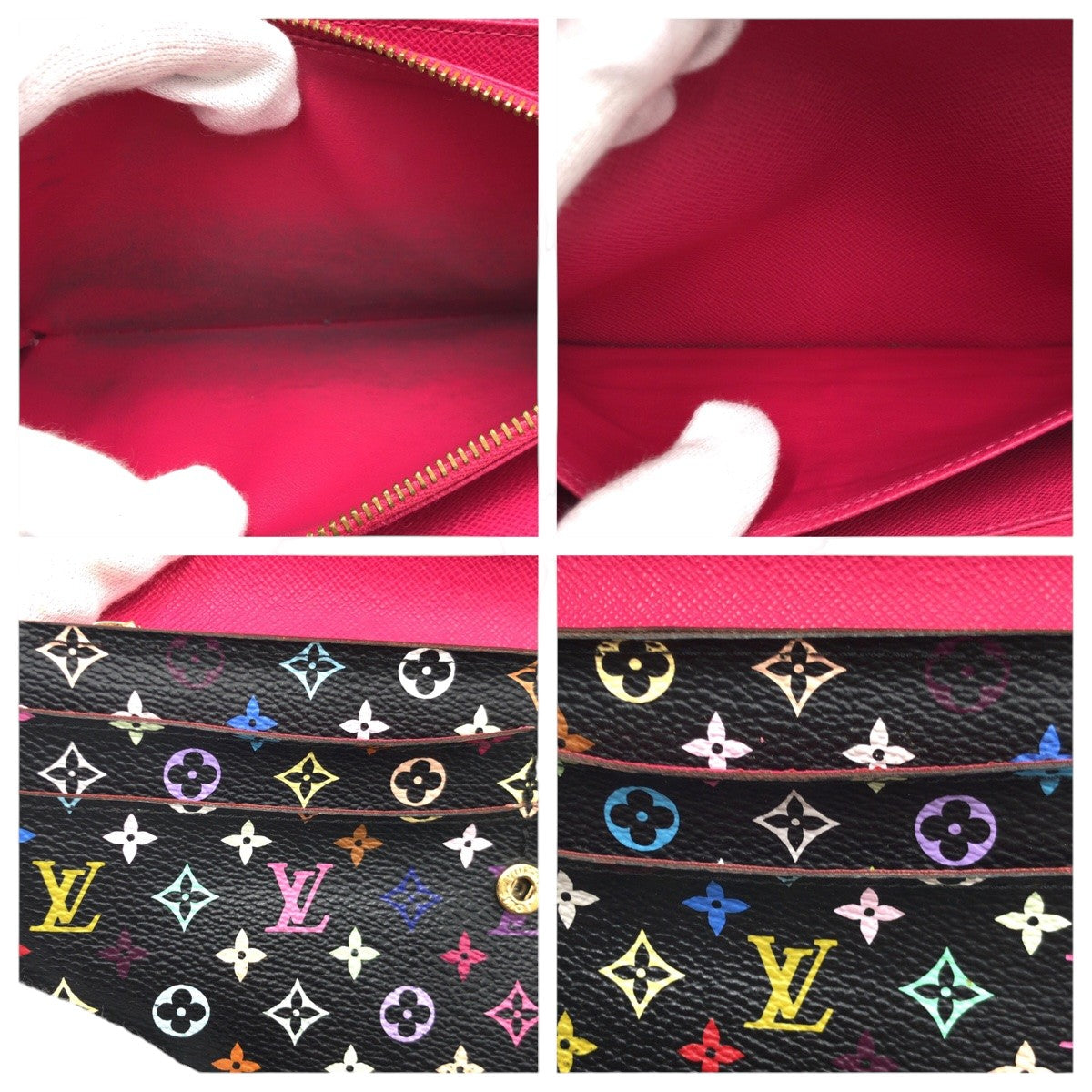 LOUIS VUITTON ルイヴィトン モノグラム  ポルトフォイユ サラ マルチカラー ブラック 黒 ノワール グルナード ゴールド金具 PVC M93747 長財布 ロングウォレット  レディース