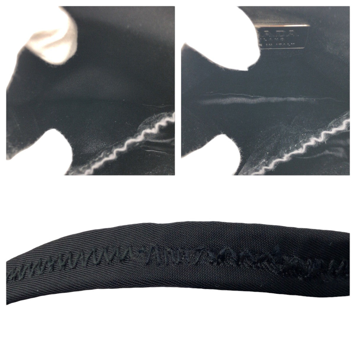 10415
PRADA プラダ 三角ロゴプレート ブラック ナイロン トートバッグ ショルダーバッグ ハンドバッグ  レディース