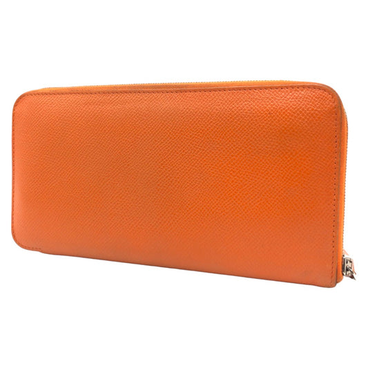 HERMES エルメス アザップ クラシックロング オレンジ シルバー金具 ヴォーエプソン 長財布 ロングウォレット ラウンドファスナー ◻︎N刻印  レディース