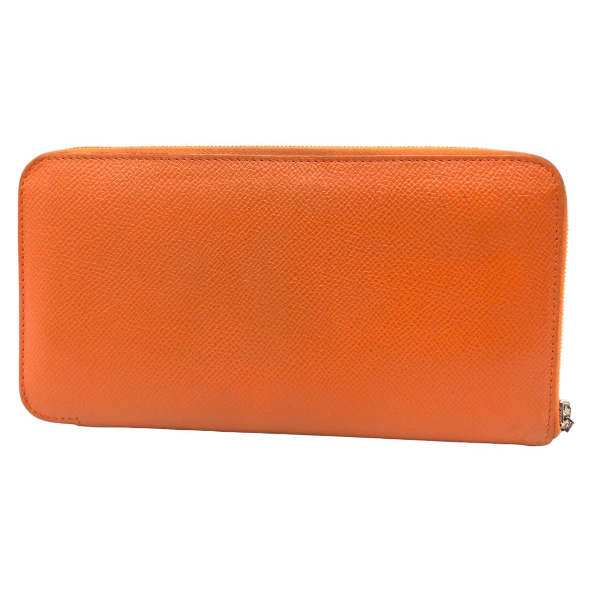 HERMES エルメス アザップ クラシックロング オレンジ シルバー金具 ヴォーエプソン 長財布 ロングウォレット ラウンドファスナー ◻︎N刻印  レディース