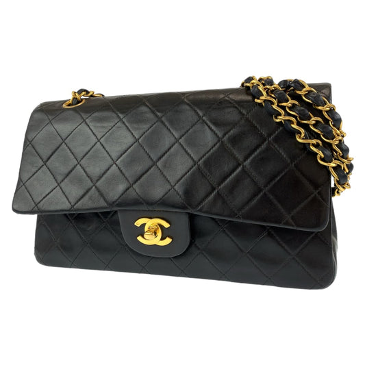 CHANEL シャネル ヴィンテージ マトラッセ ココマーク ターンロック ブラック 黒 ゴールド金具 ラムスキン A01112 ショルダーバッグ ハンドバッグ  レディース