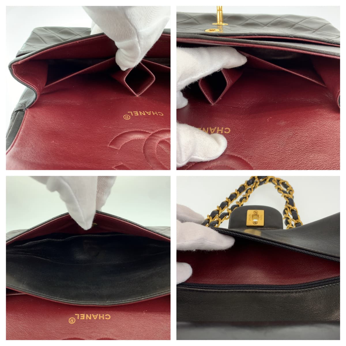 CHANEL シャネル ヴィンテージ マトラッセ ココマーク ターンロック ブラック 黒 ゴールド金具 ラムスキン A01112 ショルダーバッグ ハンドバッグ  レディース