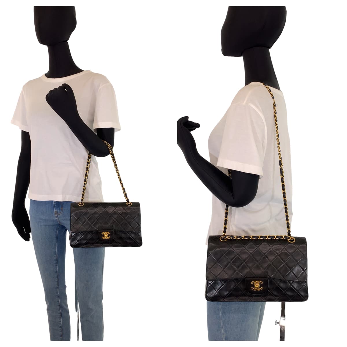 CHANEL シャネル ヴィンテージ マトラッセ ココマーク ターンロック ブラック 黒 ゴールド金具 ラムスキン A01112 ショルダーバッグ ハンドバッグ  レディース