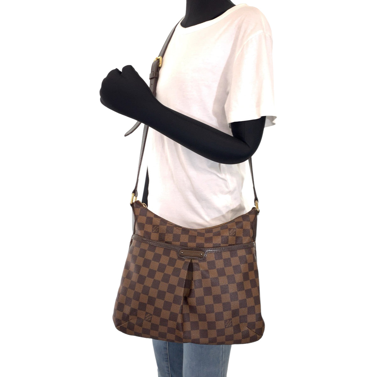 LOUIS VUITTON ルイヴィトン ダミエ ブルームズベリ PM ブラウン 茶 ゴールド金具 PVC N42251 ショルダーバッグ 斜め掛け  レディース