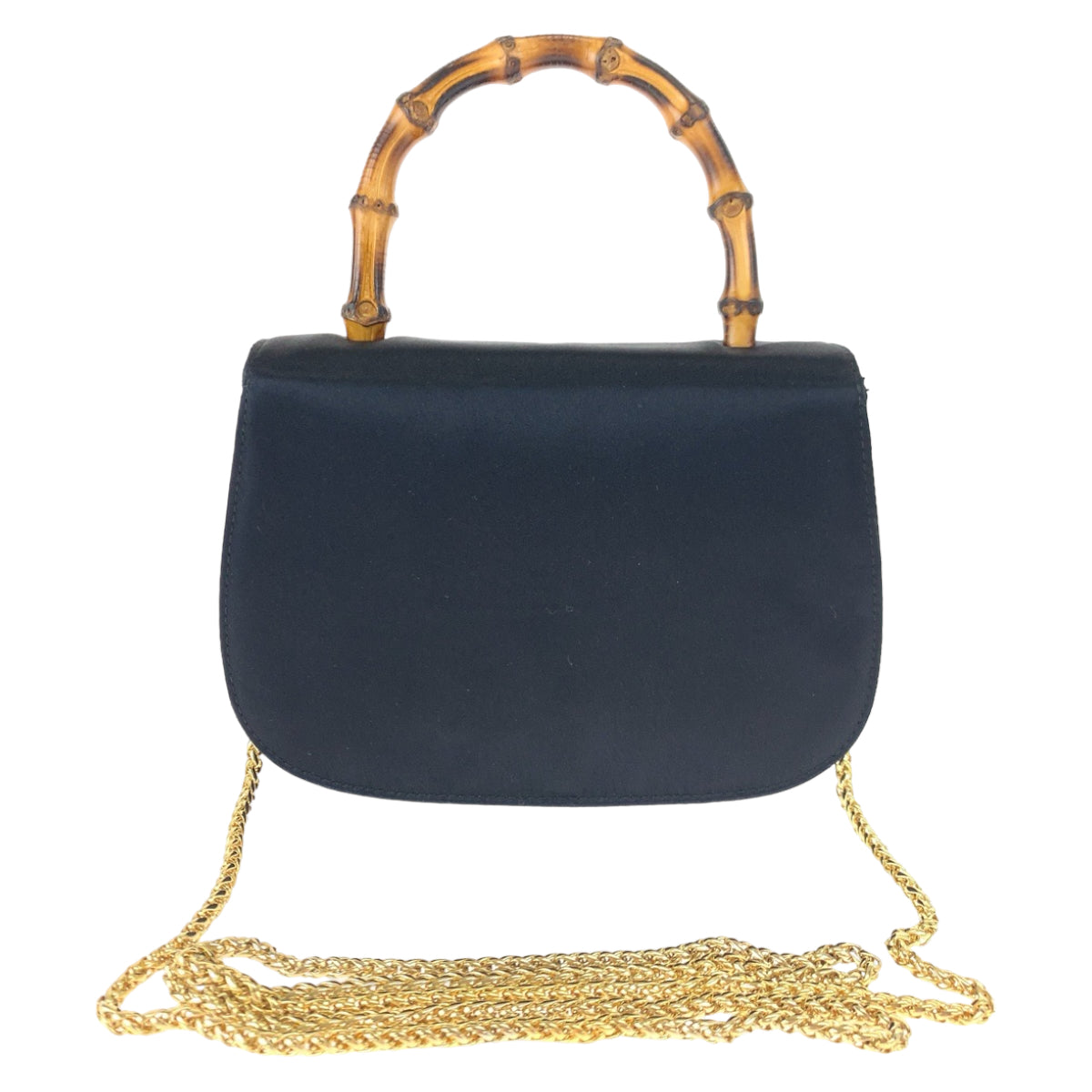 H-00594
GUCCI グッチ ヴィンテージ オールドグッチ バンブー ブラック 黒 ブラウン 茶 サテン 005 781 0258 チェーンショルダーバッグ ハンドバッグ 2way  レディース
