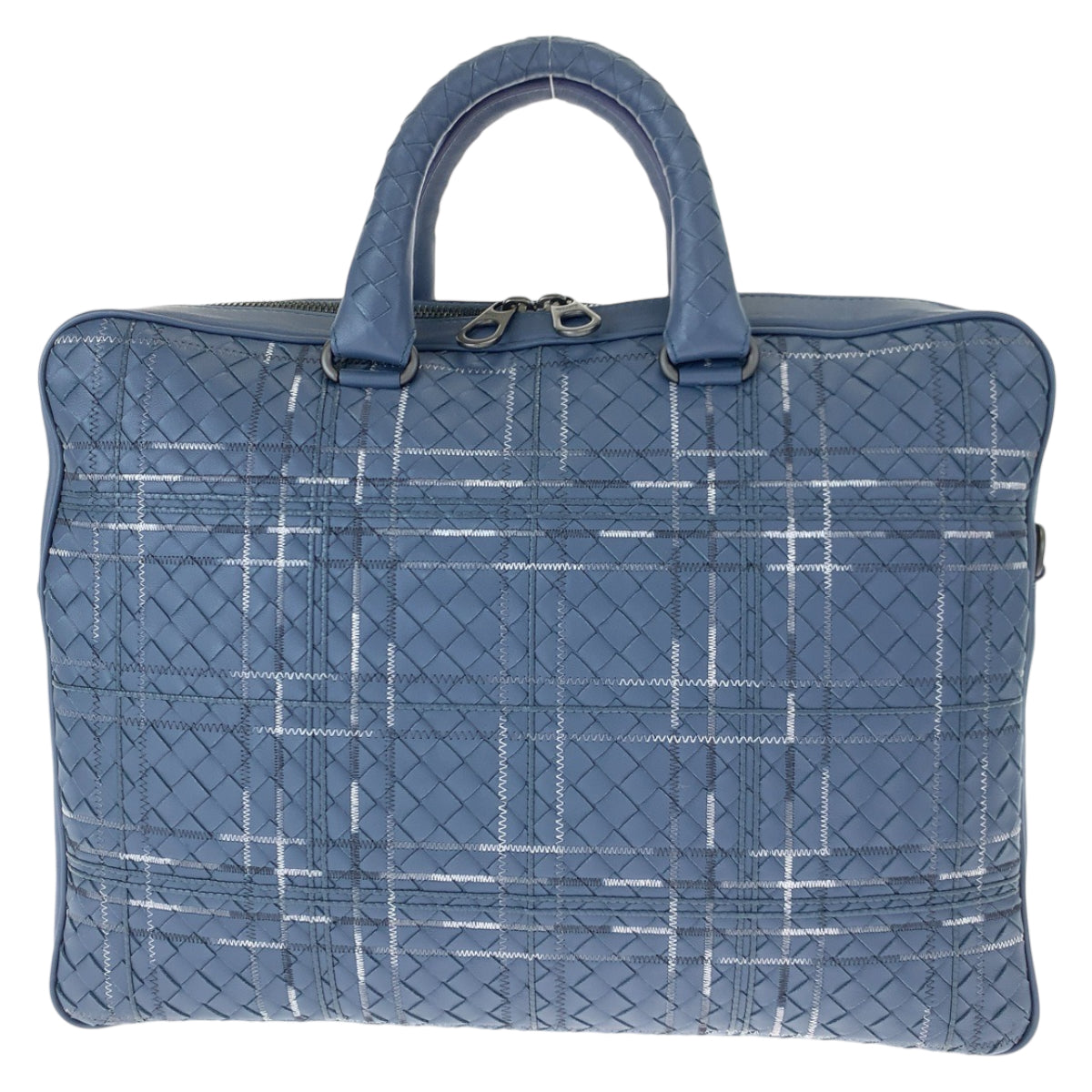 BOTTEGAVENETA Bottega Veneta Intrecciato Atlas Blue / Nappa Leather Briefcase Business Bag for Men