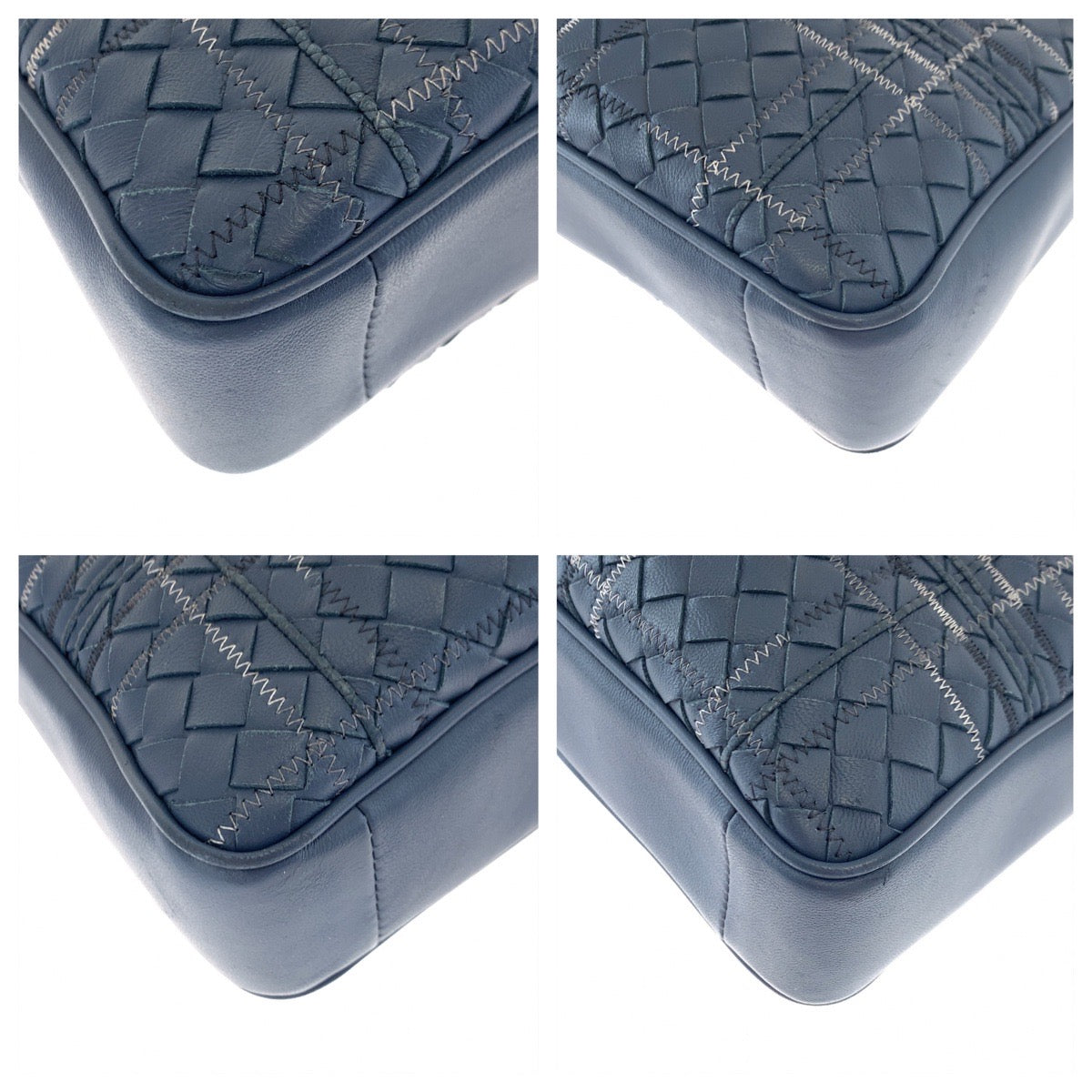 BOTTEGAVENETA Bottega Veneta Intrecciato Atlas Blue / Nappa Leather Briefcase Business Bag for Men
