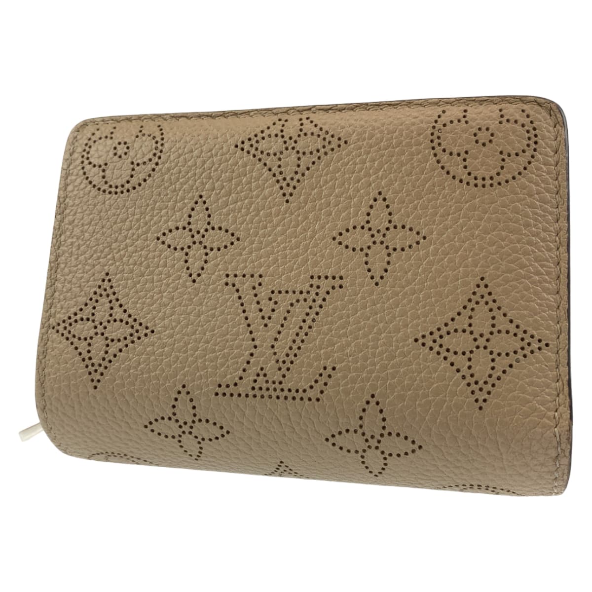 LOUIS VUITTON ルイヴィトン ポルトフォイユ クレア ガレ ベージュ モノグラムマヒナ M80817 二つ折り財布 コンパクトウォレット  レディース