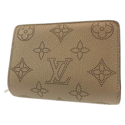 LOUIS VUITTON ルイヴィトン ポルトフォイユ クレア ガレ ベージュ モノグラムマヒナ M80817 二つ折り財布 コンパクトウォレット  レディース