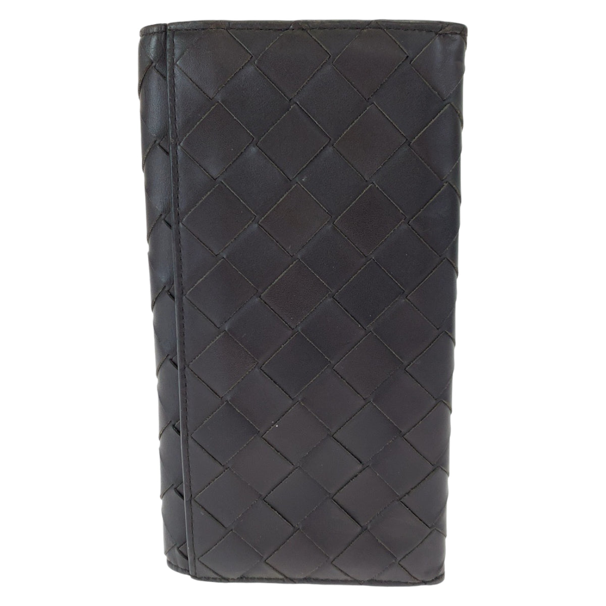 10423
 BOTTEGAVENETA Bottega Veneta Maxi Intrecciato Brown Calfskin PO2255077B Long Wallet for Men