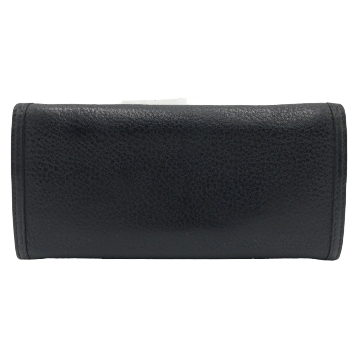 PRADA Vitello Dino Unisex Black Gold Hardware Leather Long Wallet Women's