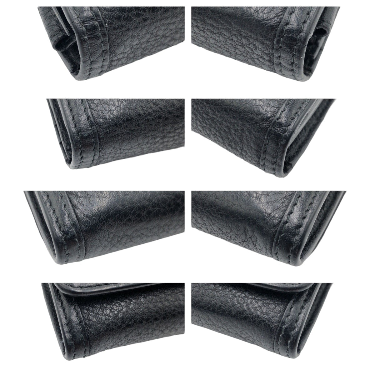 PRADA Vitello Dino Unisex Black Gold Hardware Leather Long Wallet Women's