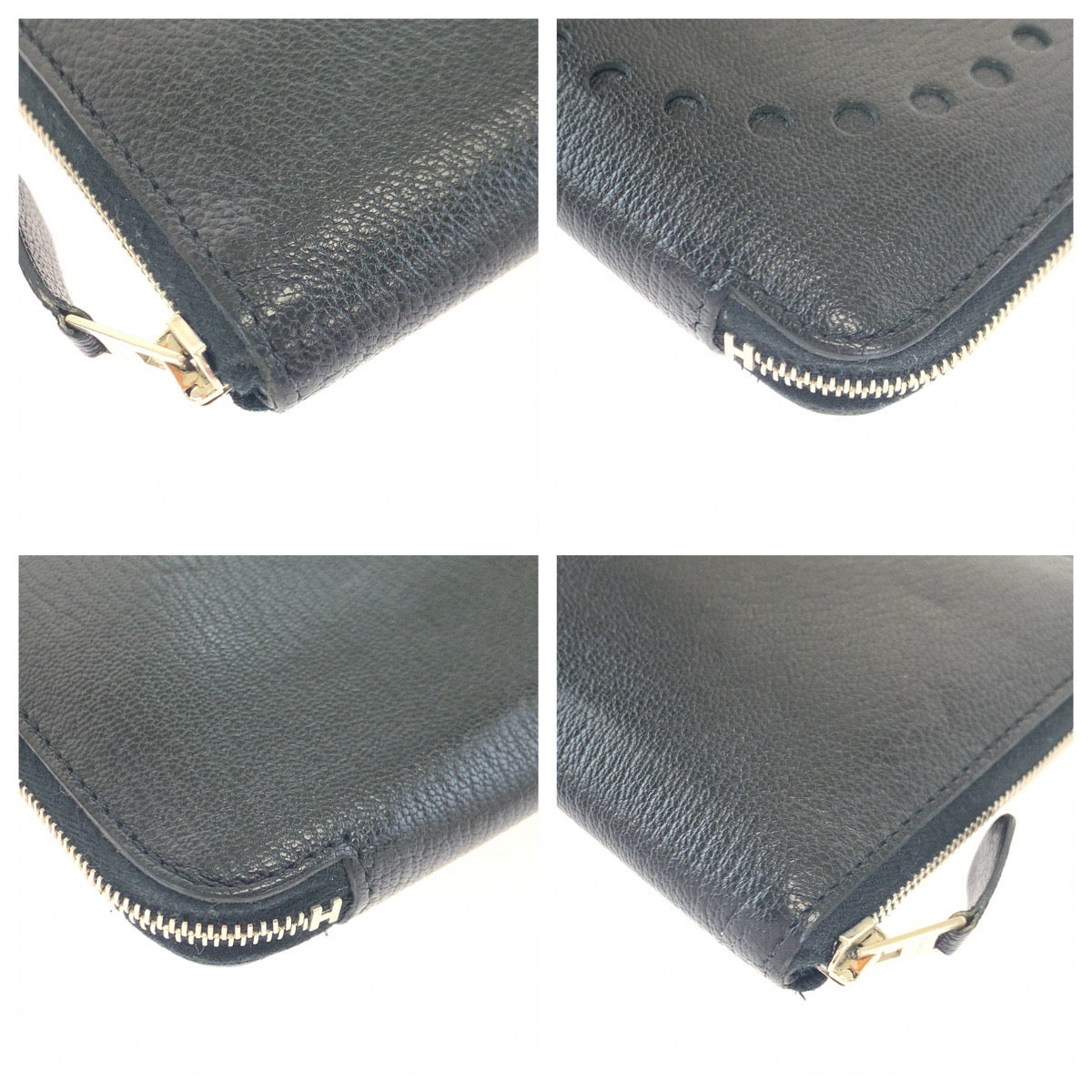 H-00600
HERMES エルメス エブリン ブラック 黒 シルバー金具 シェーブル 長財布 ラウンドジッピーウォレット ◻︎O刻印  メンズ