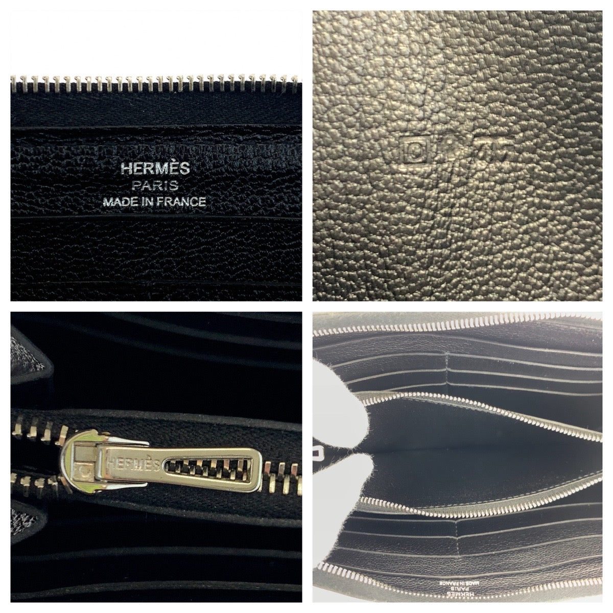 H-00600
HERMES エルメス エブリン ブラック 黒 シルバー金具 シェーブル 長財布 ラウンドジッピーウォレット ◻︎O刻印  メンズ