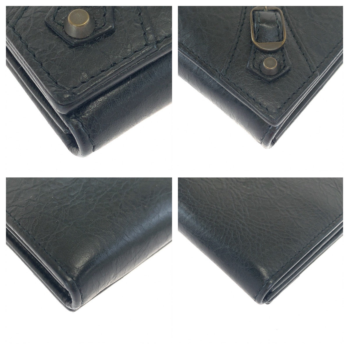 BALENCIAGA バレンシアガ ジャイアントマネー ブラック 黒 レザー 253038 長財布 二つ折り  レディース