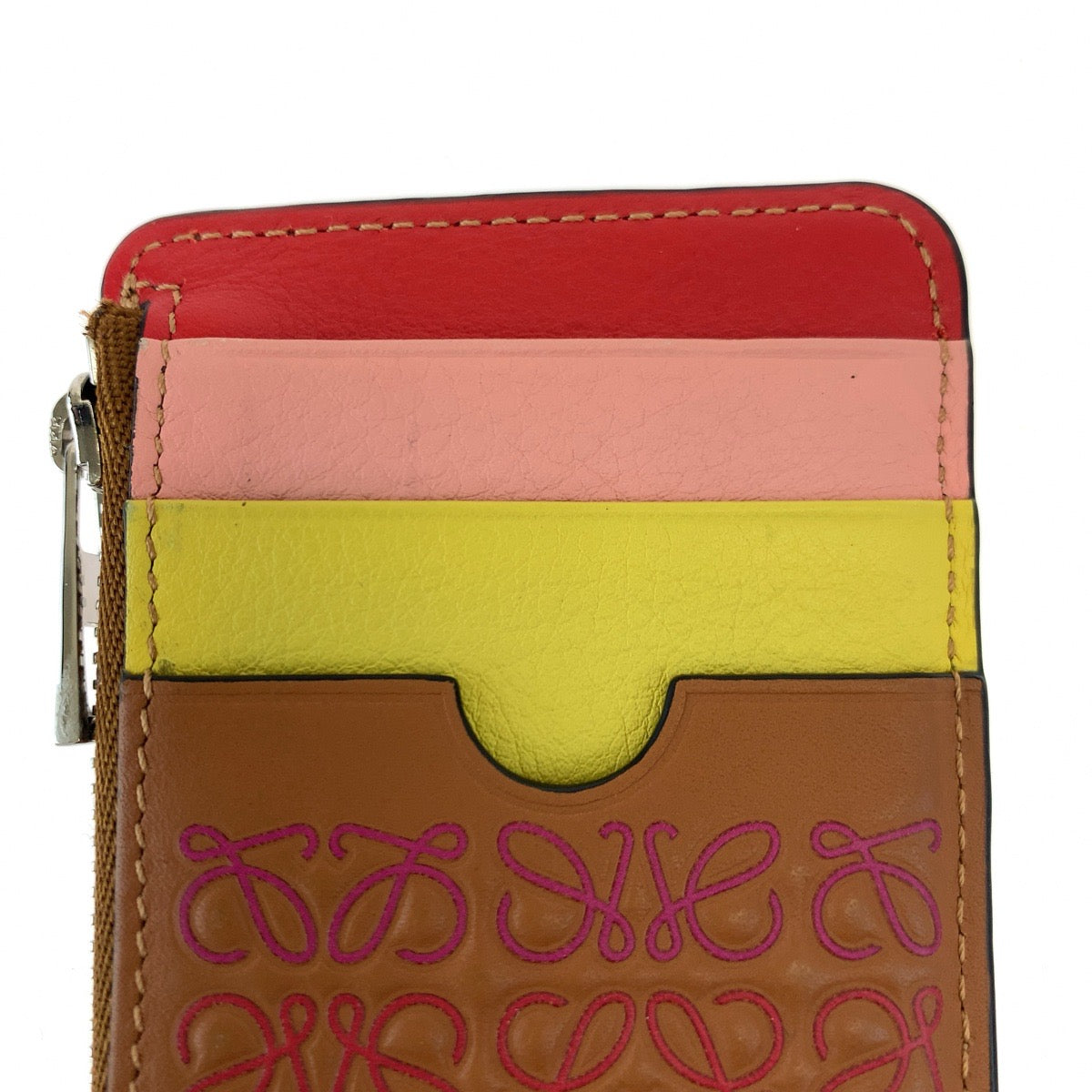 H-00606
LOEWE ロエベ リピート アナグラム タン ブラウン 茶 マルチカラー レザー 261920 コインケース カードケース フラグメントケース  レディース