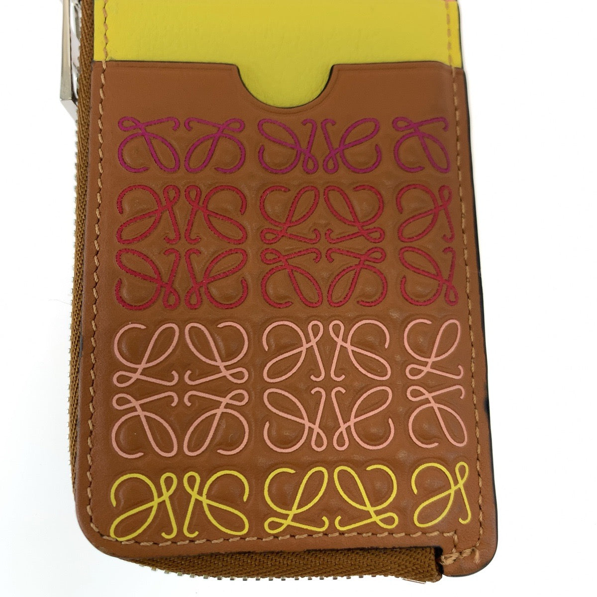 H-00606
LOEWE ロエベ リピート アナグラム タン ブラウン 茶 マルチカラー レザー 261920 コインケース カードケース フラグメントケース  レディース