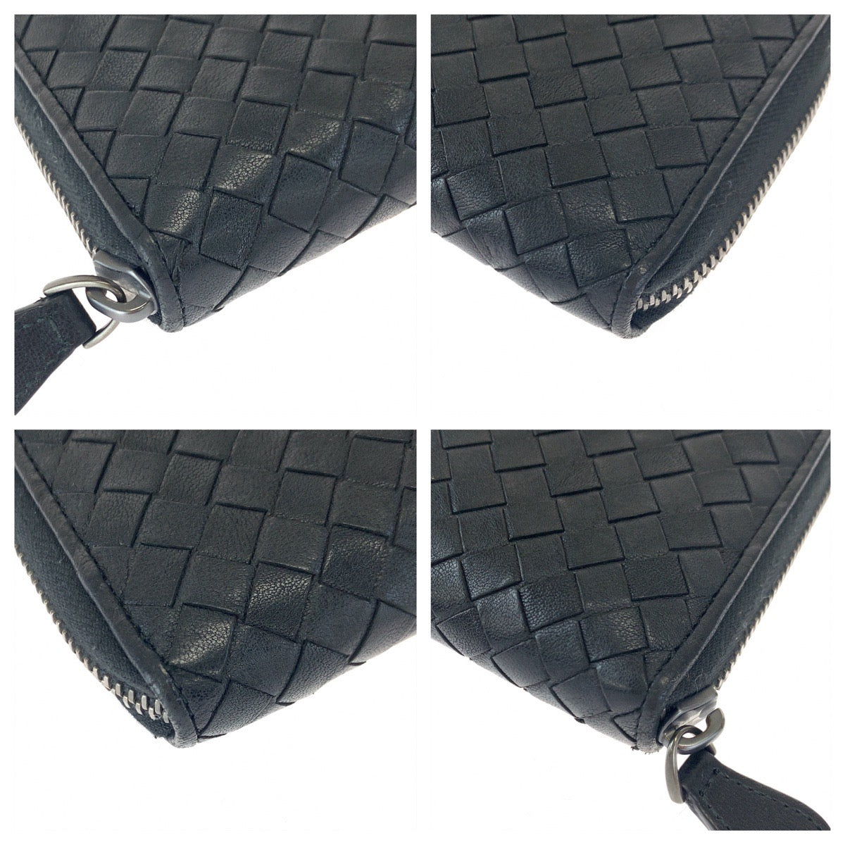 10430
 
BOTTEGAVENETA Bottega Veneta Intrecciato Black Silver Hardware Lambskin 114076 1000 Long Wallet Round Zipper Men's