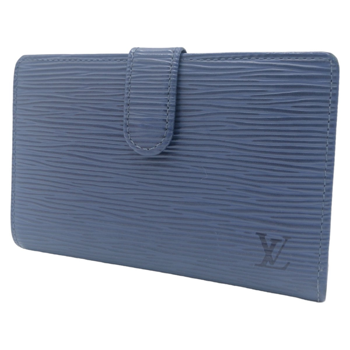 LOUIS VUITTON ルイヴィトン エピ ヴィエノワ ポルトモネ 男女兼用 ブルー 青 シルバー金具 レザー M6324G 二つ折り財布 札入れ  メンズ