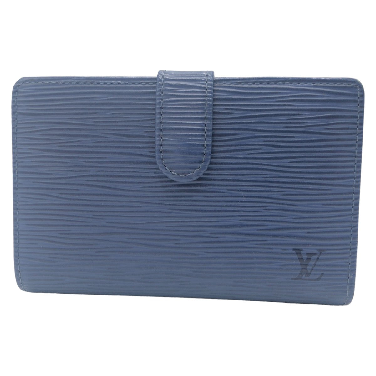 LOUIS VUITTON ルイヴィトン エピ ヴィエノワ ポルトモネ 男女兼用 ブルー 青 シルバー金具 レザー M6324G 二つ折り財布 札入れ  メンズ