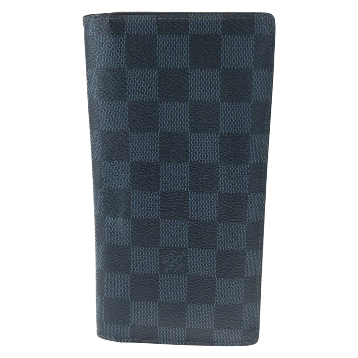 10433
 LOUIS VUITTON Damier Cobalt Portefeuille Plaza Black Gray PVC M63212 Long Wallet Billfold Men's