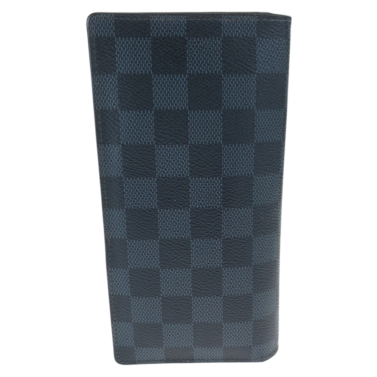 10433
 LOUIS VUITTON Damier Cobalt Portefeuille Plaza Black Gray PVC M63212 Long Wallet Billfold Men's