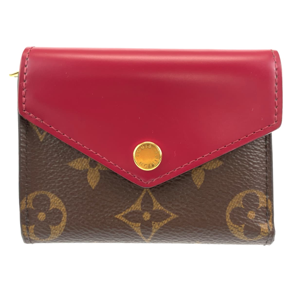 H-00609
LOUIS VUITTON ルイヴィトン モノグラム ポルトフォイユ ゾエ ヒューシャ ワインレッド ブラウン 茶 PVC / カーフ M62932 三つ折り財布 コンパクトウォレット  レディース