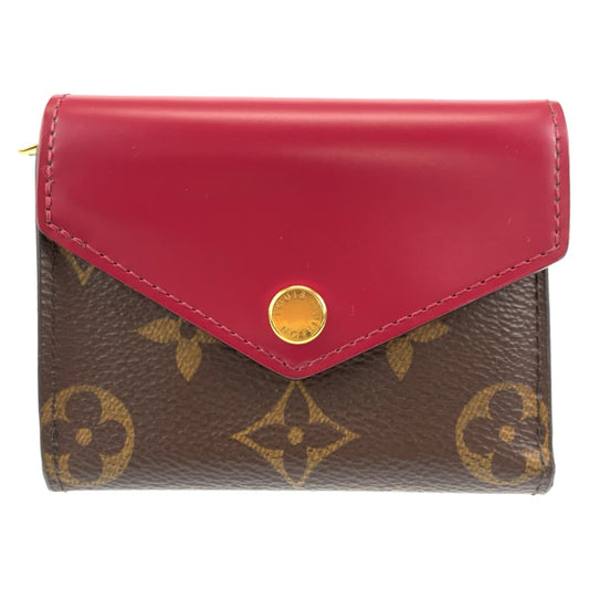 H-00609
LOUIS VUITTON ルイヴィトン モノグラム ポルトフォイユ ゾエ ヒューシャ ワインレッド ブラウン 茶 PVC / カーフ M62932 三つ折り財布 コンパクトウォレット  レディース