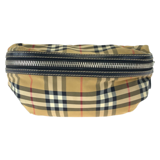 H-00610
BURBERRY バーバリー ビンテージチェック ブラウン 茶 ナイロン 8005521 ウエストバッグ ボディバッグ  レディース