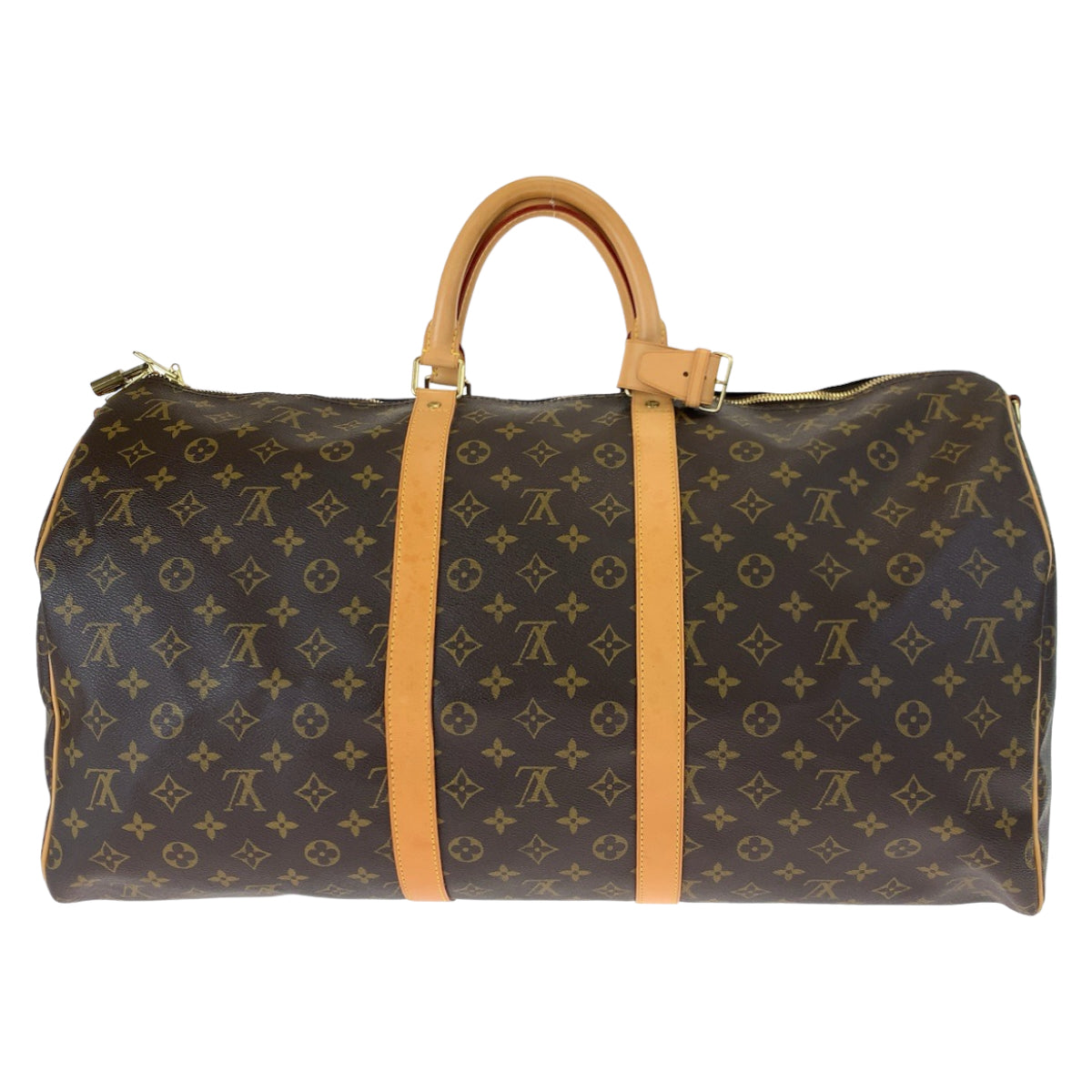 LOUIS VUITTON ルイヴィトン モノグラム キーポルバンドリエール55 ブラウン 茶 ゴールド金具 PVC M41414 ボストンバッグ 旅行バッグ 2way 男女兼用  レディース