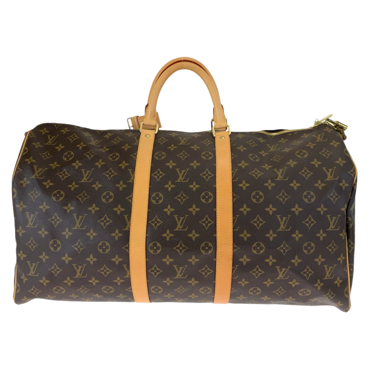 LOUIS VUITTON ルイヴィトン モノグラム キーポルバンドリエール55 ブラウン 茶 ゴールド金具 PVC M41414 ボストンバッグ 旅行バッグ 2way 男女兼用  レディース