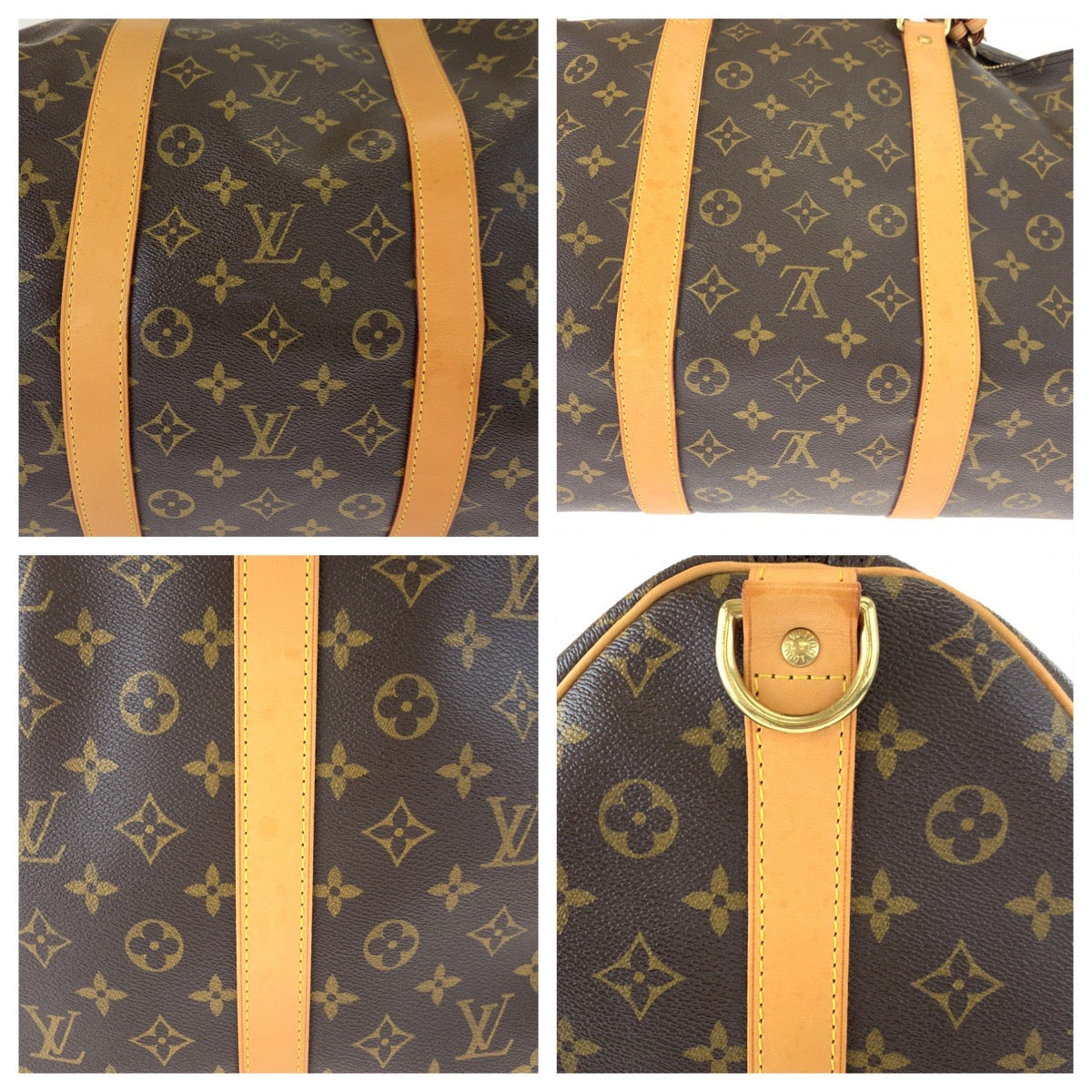 LOUIS VUITTON ルイヴィトン モノグラム キーポルバンドリエール55 ブラウン 茶 ゴールド金具 PVC M41414 ボストンバッグ 旅行バッグ 2way 男女兼用  レディース