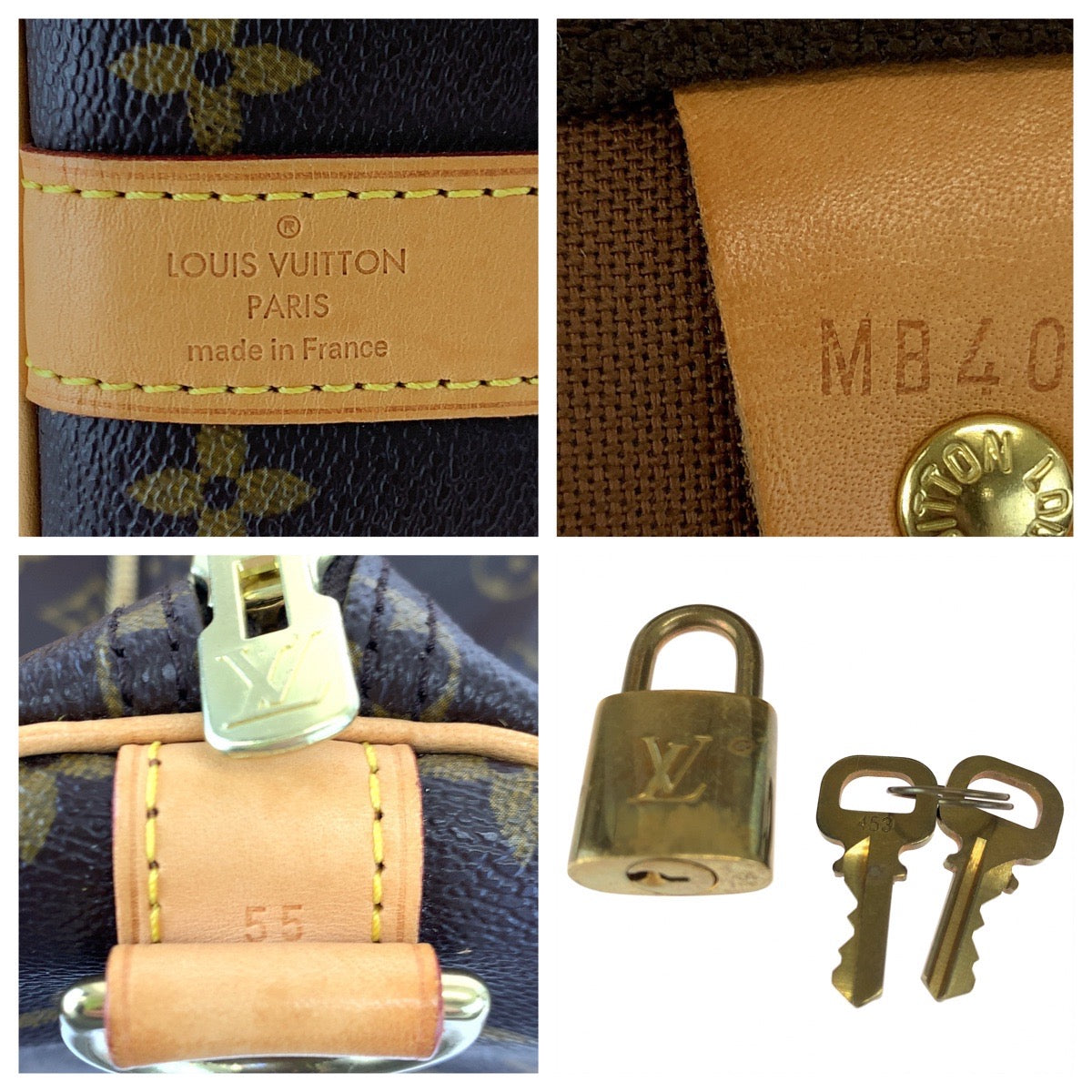 LOUIS VUITTON ルイヴィトン モノグラム キーポルバンドリエール55 ブラウン 茶 ゴールド金具 PVC M41414 ボストンバッグ 旅行バッグ 2way 男女兼用  レディース