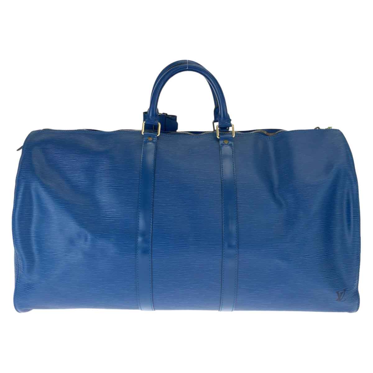 H-00611
LOUIS VUITTON ルイヴィトン エピ キーポル55 ブルー 青 ゴールド金具 エピレザー M42955 ボストンバッグ ハンドバッグ  メンズ