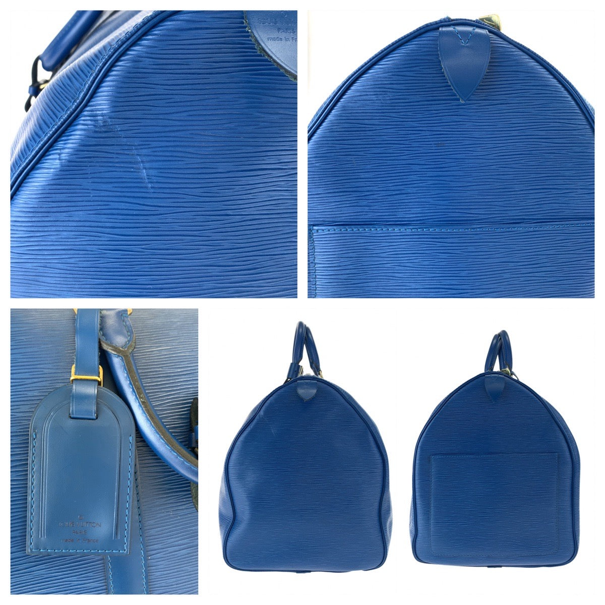 H-00611
LOUIS VUITTON ルイヴィトン エピ キーポル55 ブルー 青 ゴールド金具 エピレザー M42955 ボストンバッグ ハンドバッグ  メンズ