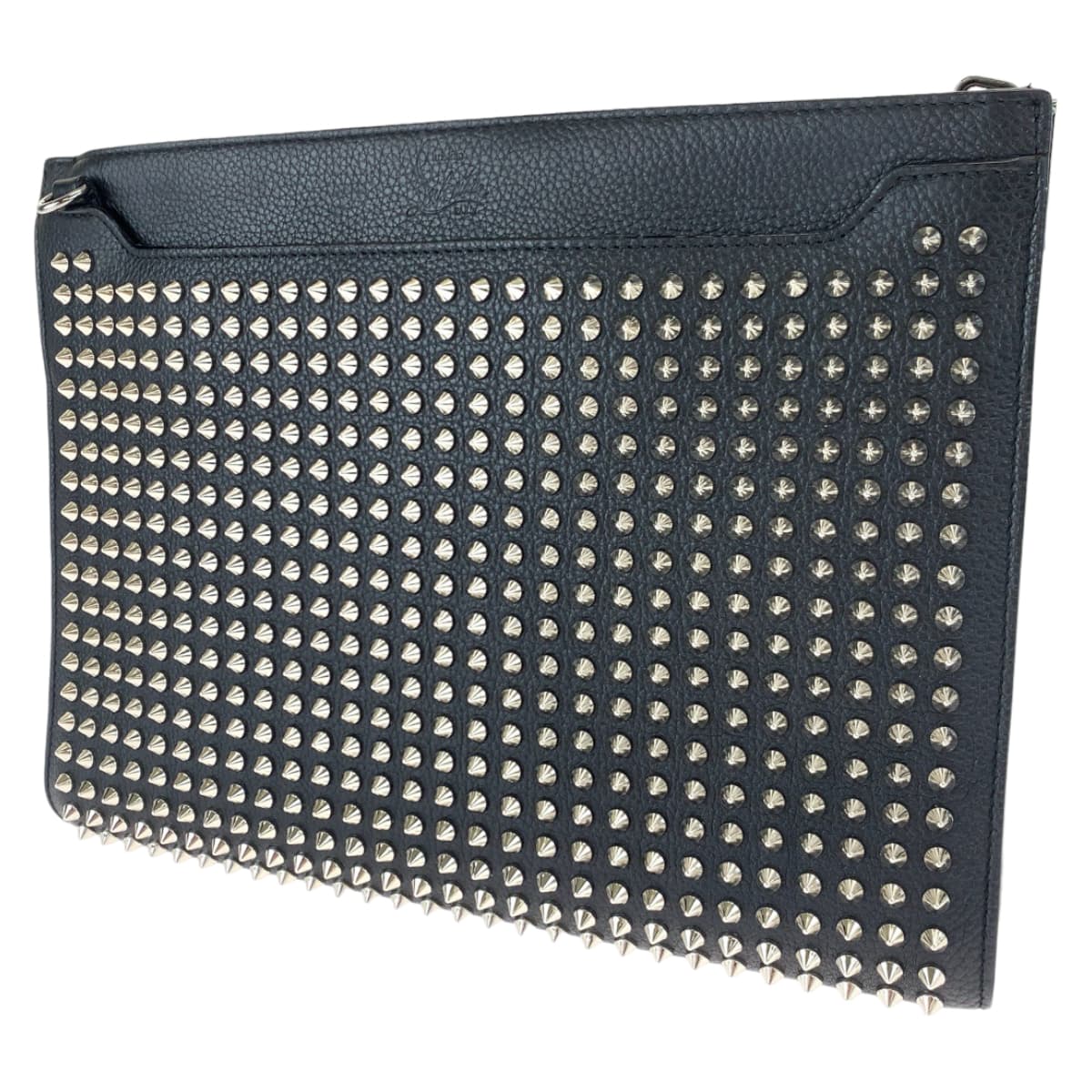 H-00613
Christian Louboutin クリスチャンルブタン パネトーネ ブラック 黒 レッド 赤 シルバー金具 レザー クラッチバッグ セカンドバッグ  メンズ