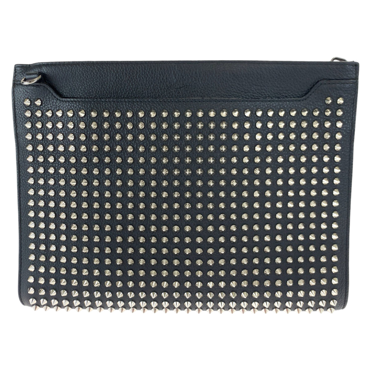 H-00613
Christian Louboutin クリスチャンルブタン パネトーネ ブラック 黒 レッド 赤 シルバー金具 レザー クラッチバッグ セカンドバッグ  メンズ
