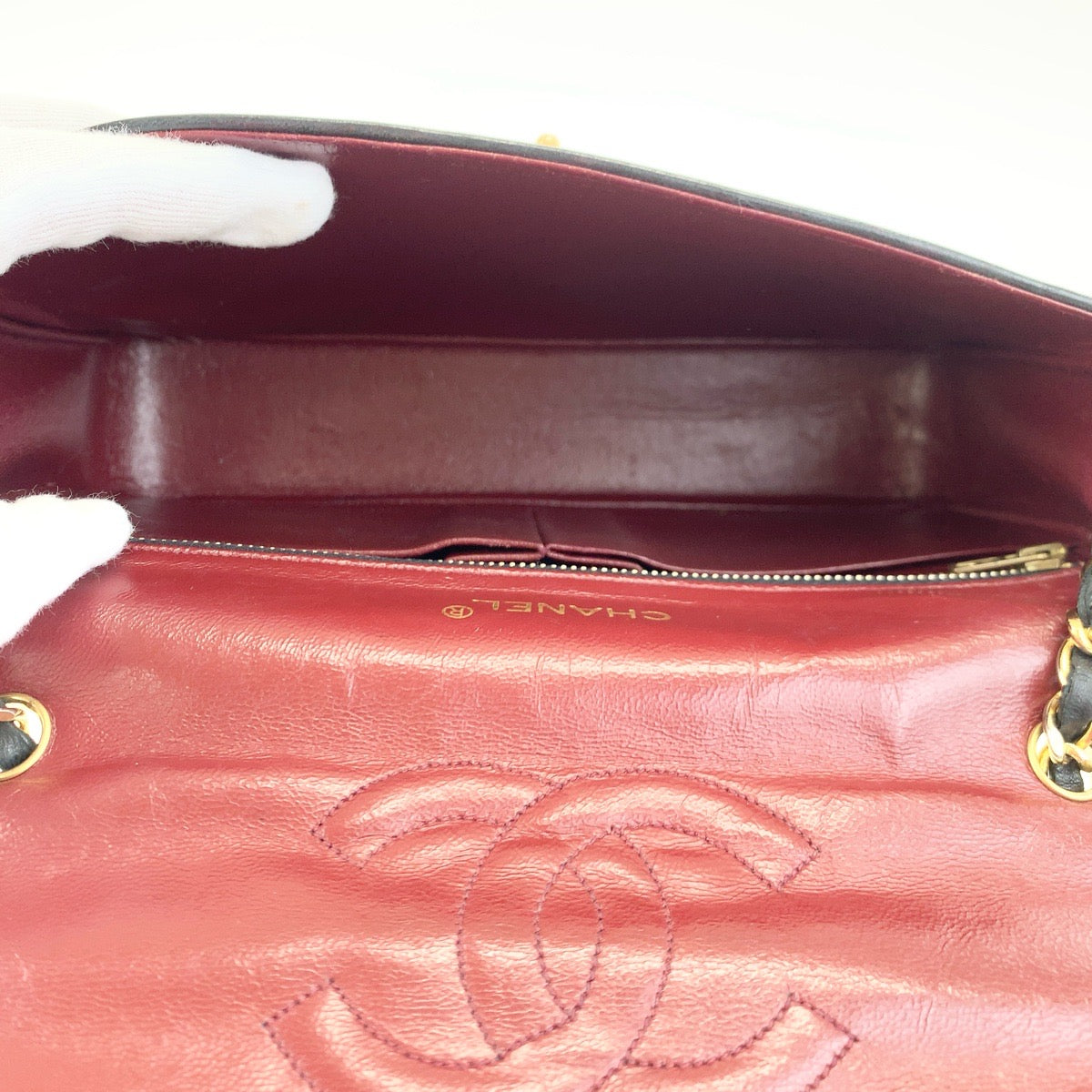 10434
CHANEL シャネル マトラッセ ダイヤモンドステッチ ココマーク ターンロック ブラック 黒 ゴールド金具 ラムスキン チェーンショルダーバッグ  レディース